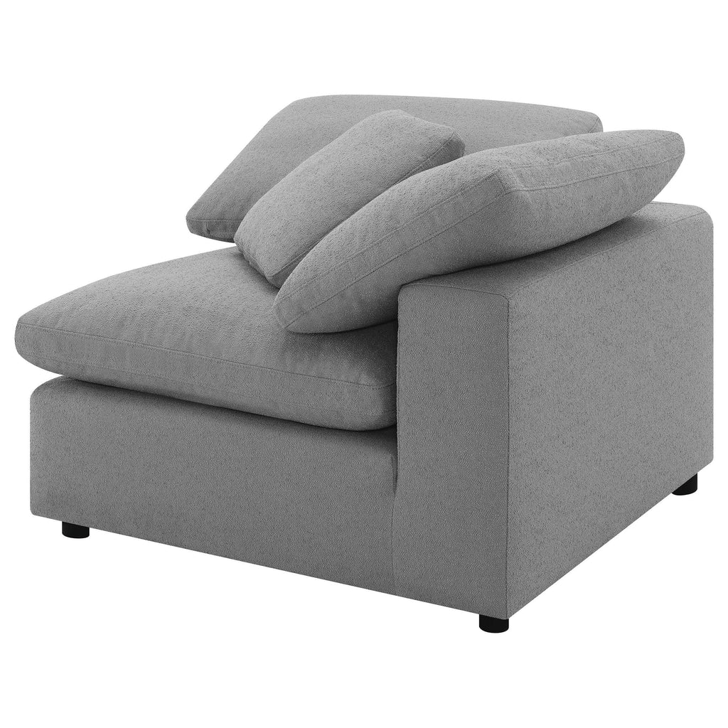 Segoura Grey Upholstered Sectional Sofa - 5-Piece Design.