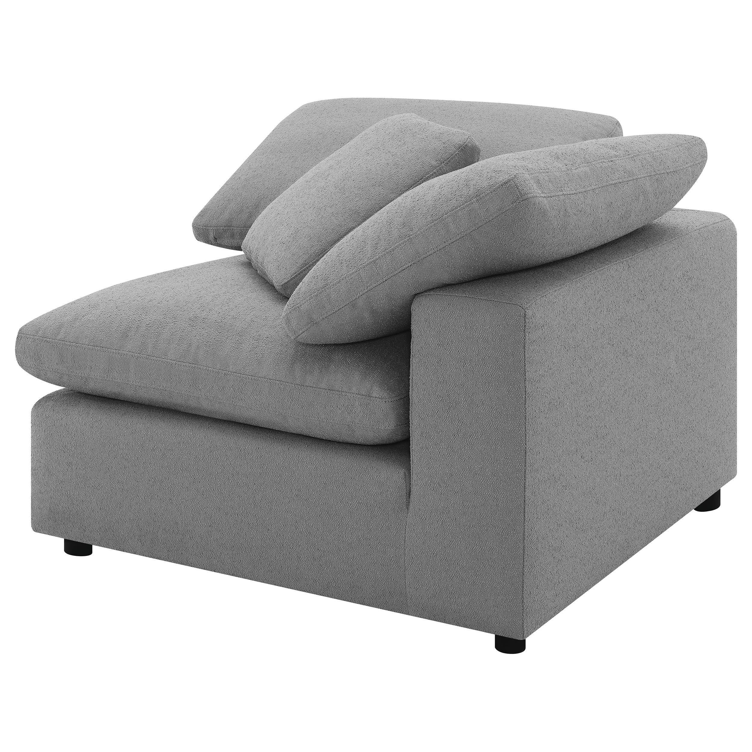 Segoura Grey Upholstered Sectional Sofa - 5-Piece Design.
