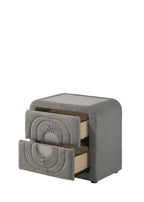 Gray Chrome Nightstand with Teddy Sherpa.