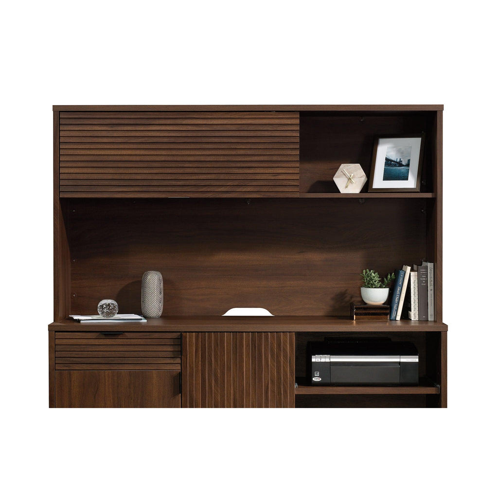 Modern Hutch with Hidden Storage for Home Office.