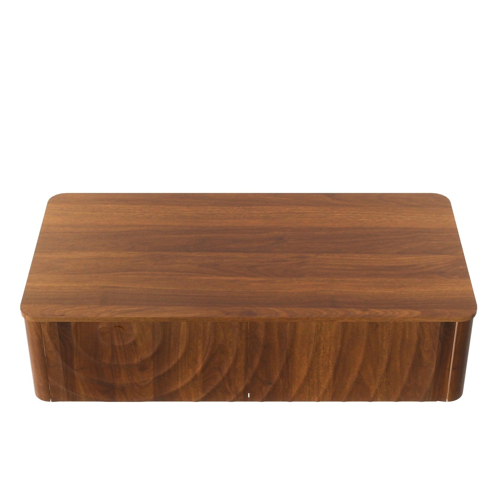 Mid Century Coffee Table with Storage and Unique Design.