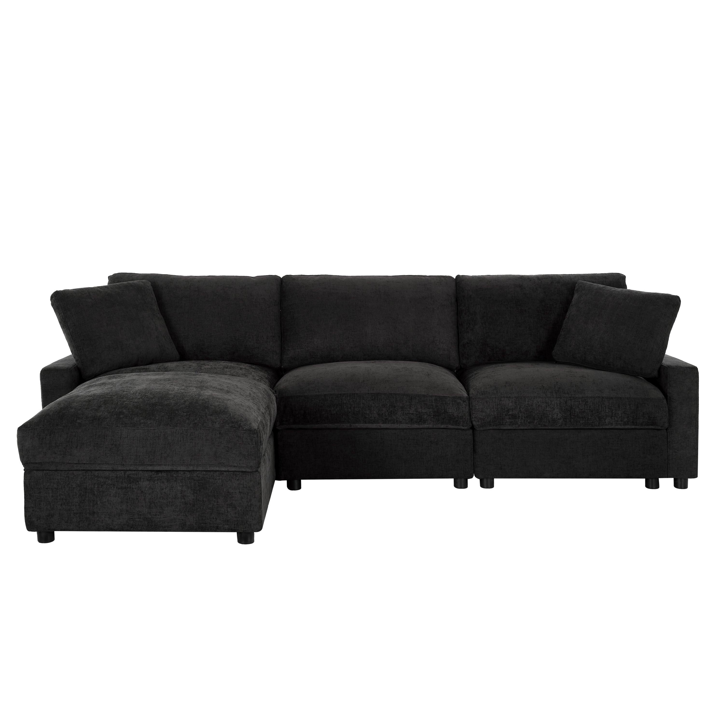 Modular Sectional Sofa with Storage for Living Room.