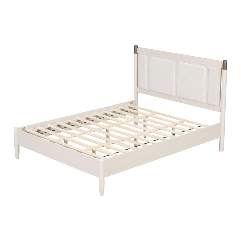 Solid Wood Queen Bed with Heavy Duty Support.