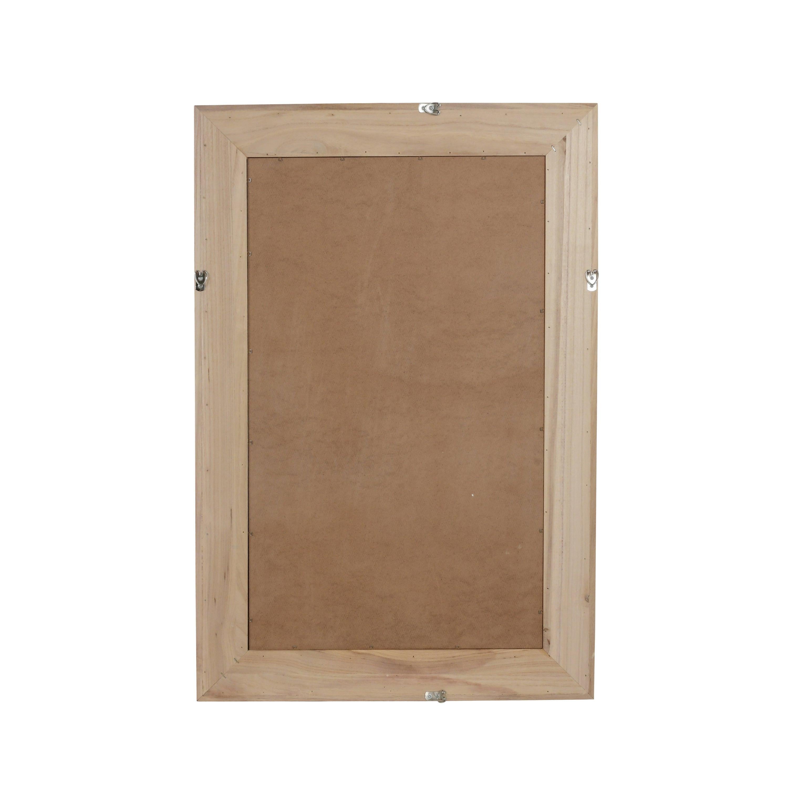 Rattan Solid Wood Frame Mirror for Home Decor.
