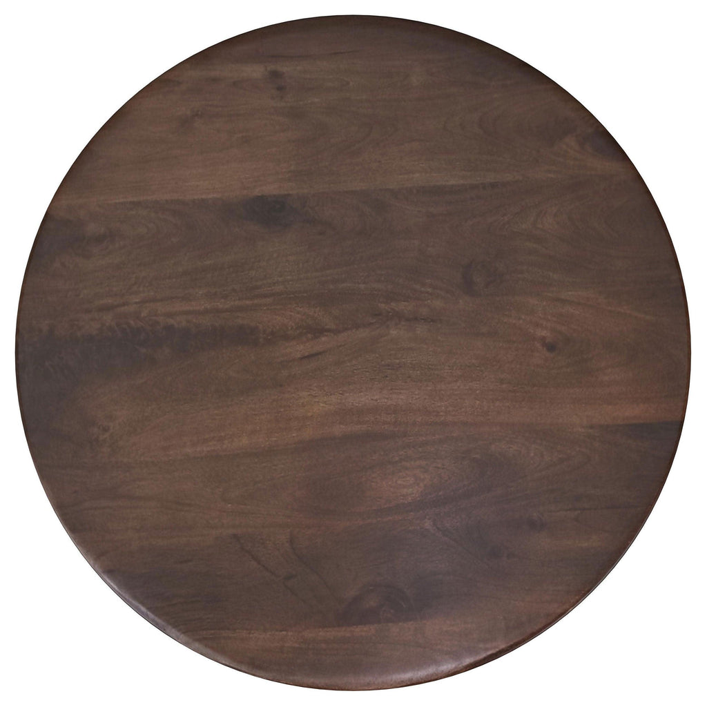 Columbo Brown Round Coffee Table - Mango Wood Design.