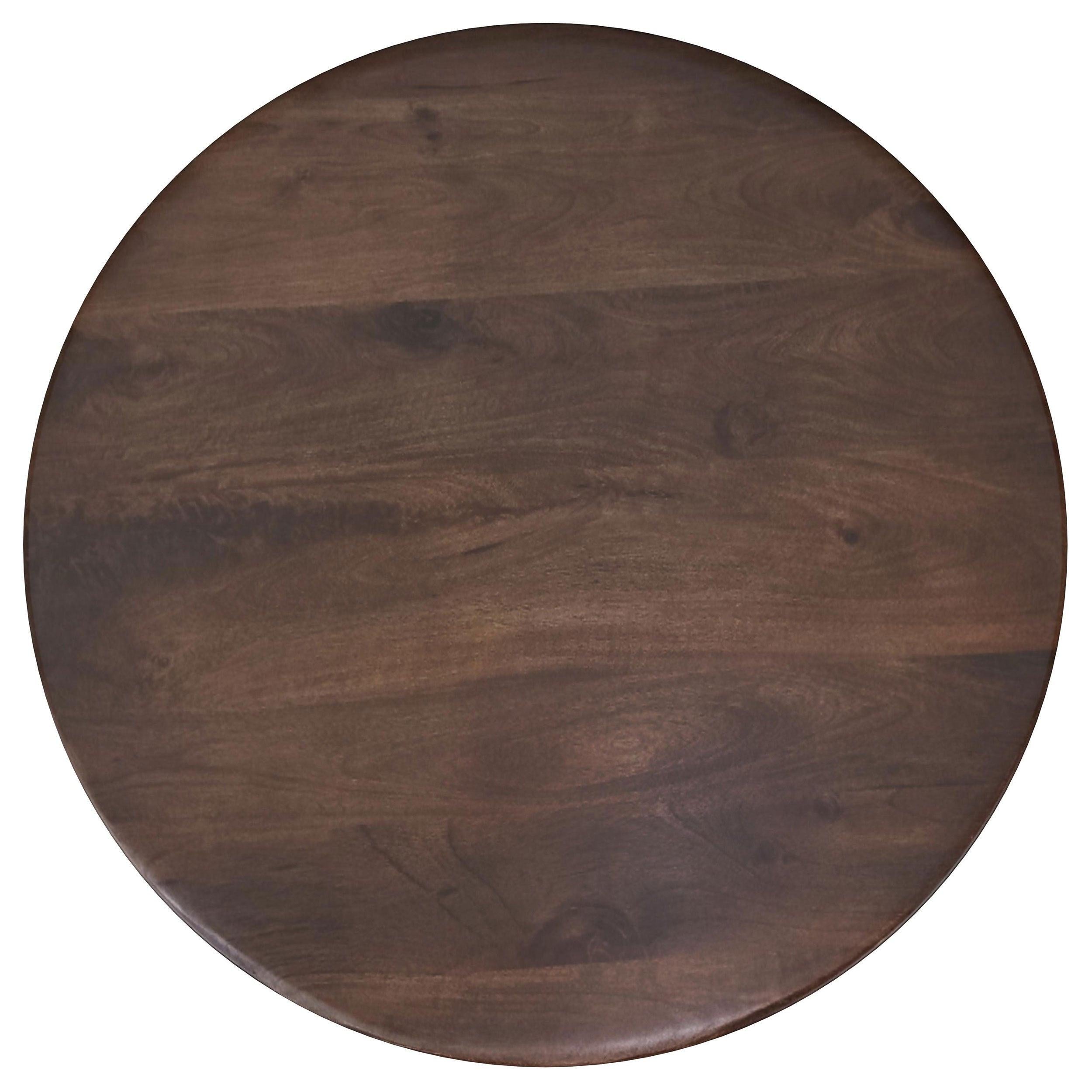 Columbo Brown Round Coffee Table - Mango Wood Design.