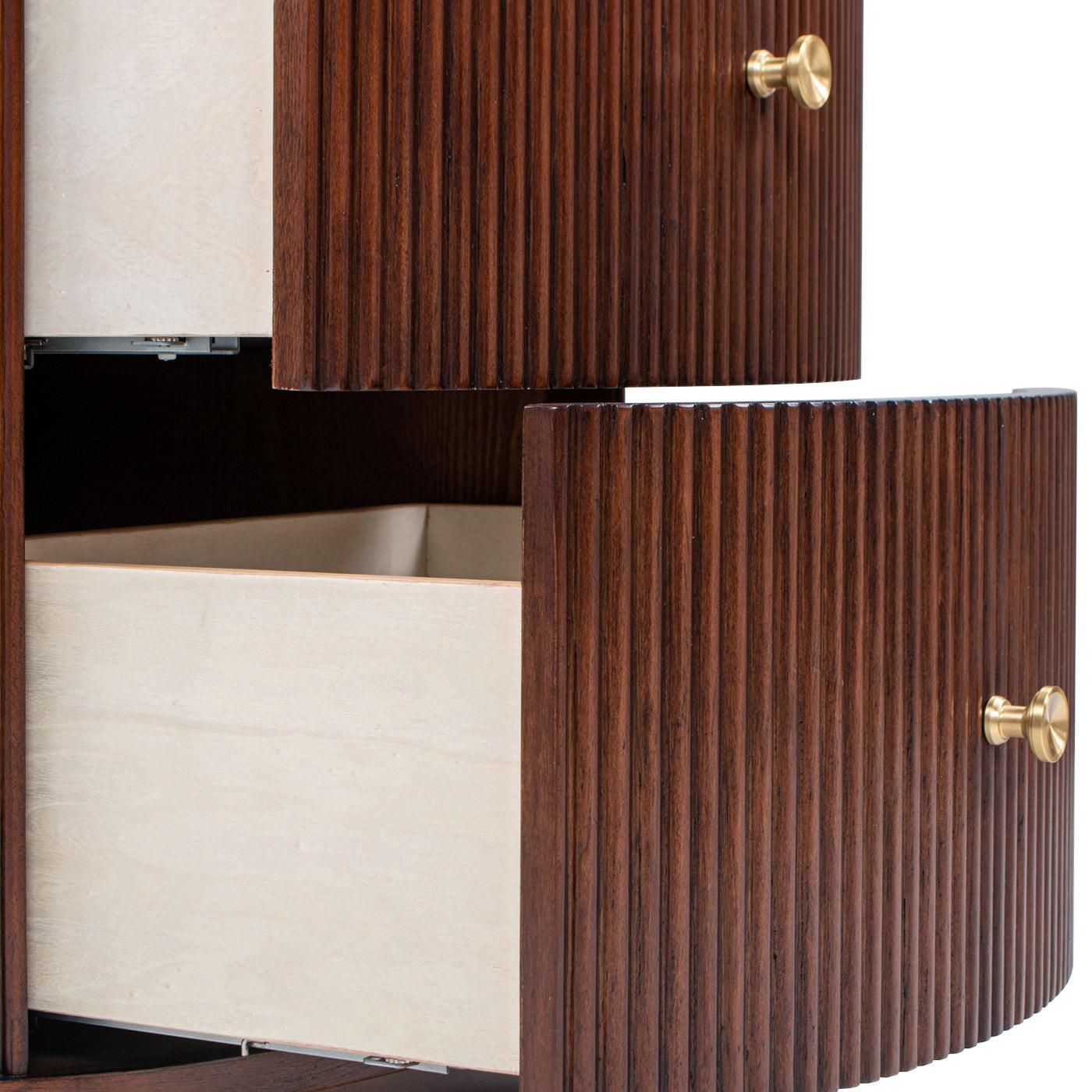 Valentine 24' Beech Wood Storage Side Table.