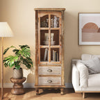 Rustic Wooden Storage Cabinet with 3 Drawers for Organization.