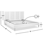 Toscana King Upholstered Cane Bed, Antique White.
