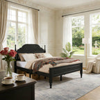 Queen Bed with Padded Headboard for Elegant Bedrooms.