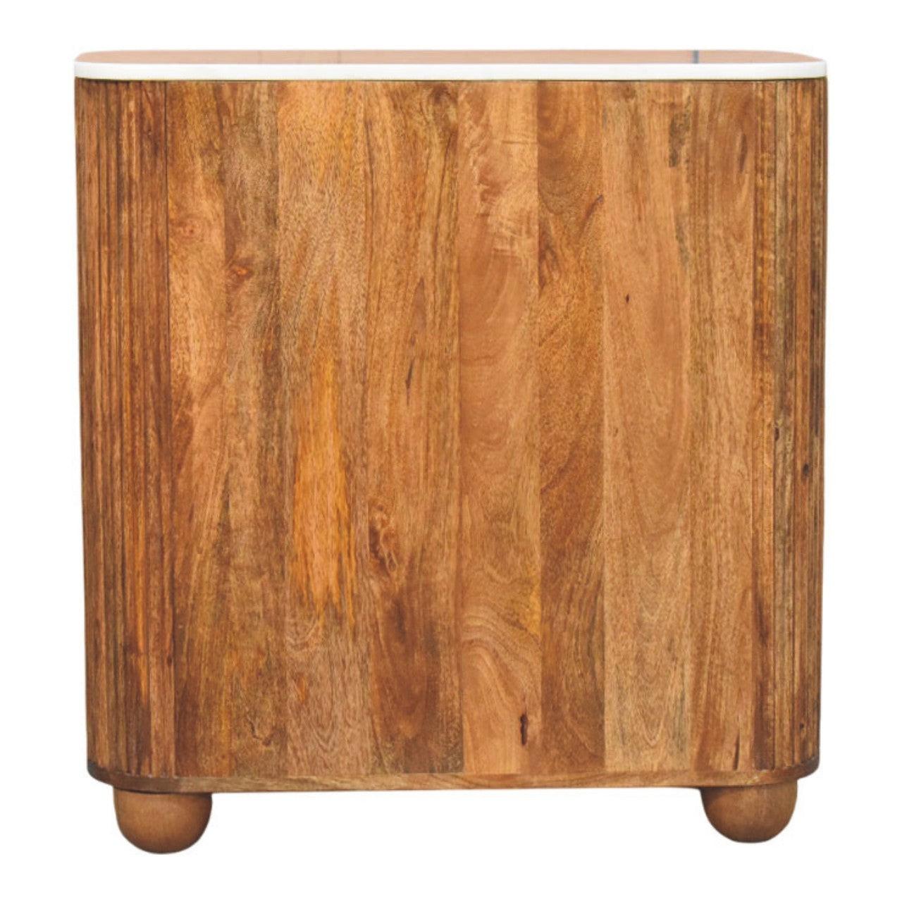Solid Wood Marble Chest for Bedroom.