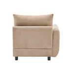 99 in. 4-Piece Modular Velvet Sectional Sofa with Ottoman.