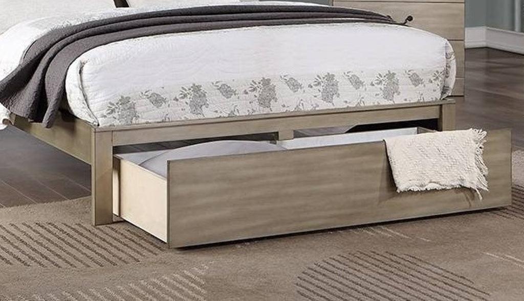 Rustic King Size Bed with Antique Silver Finish.