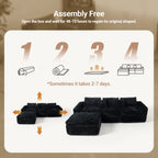 High-Resilience Boneless Sponge Sofa - Flexible Configurations.