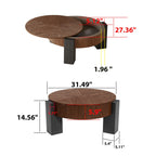 Round Coffee Table with Hidden Storage for Small Spaces.