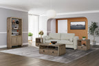Knotty English Oak End Table for Modern Storage.