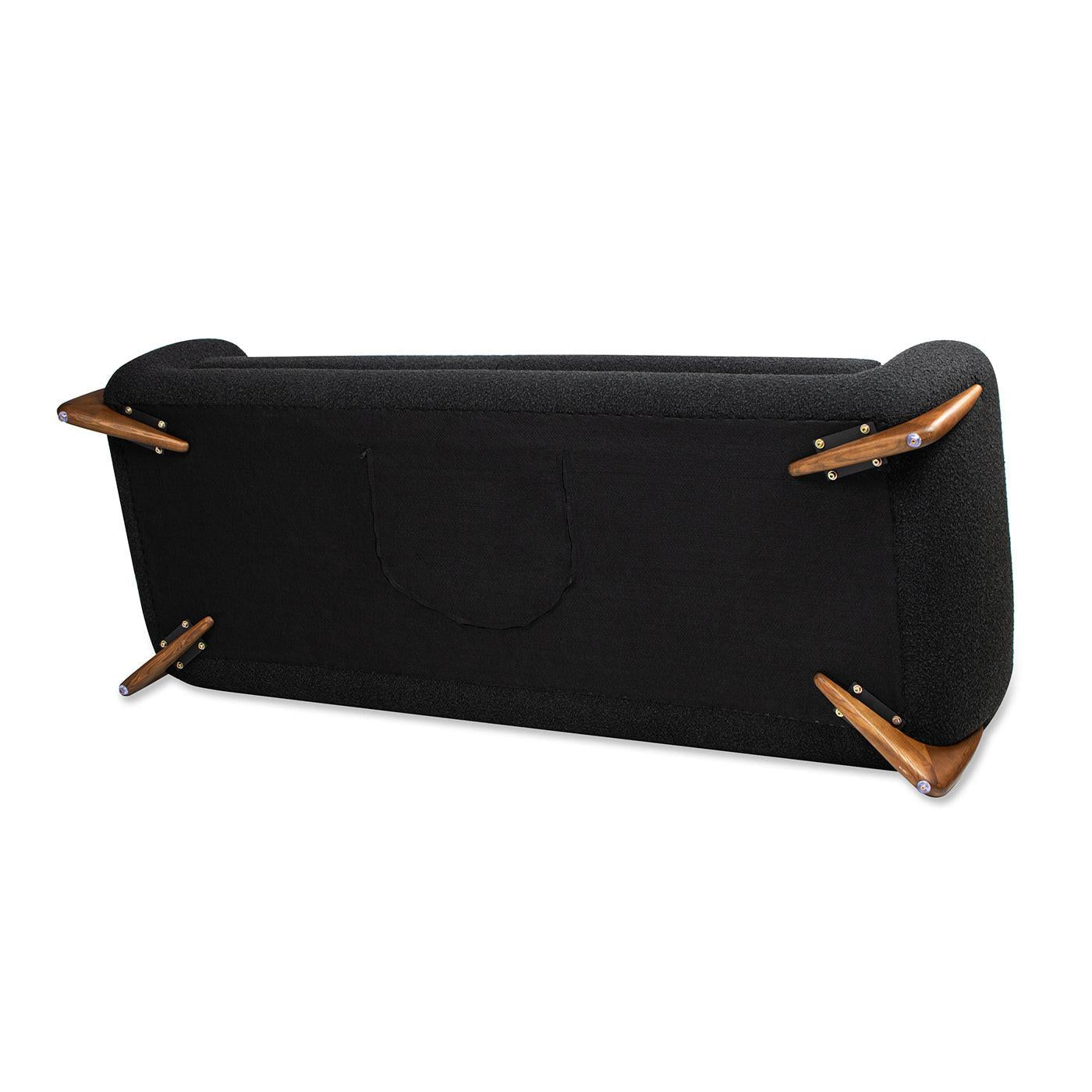 Alpine Sherpa Sofa in Black Boucle - 90.5 Inch.
