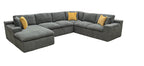 Upholstered Full Compressed Sectional for Instant Comfort.