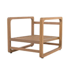 Outdoor Acacia Wood Lounge Chair with Oversized Cushion Set.