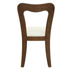 Walnut Beige Dining Chair Set of 2 without Arms.