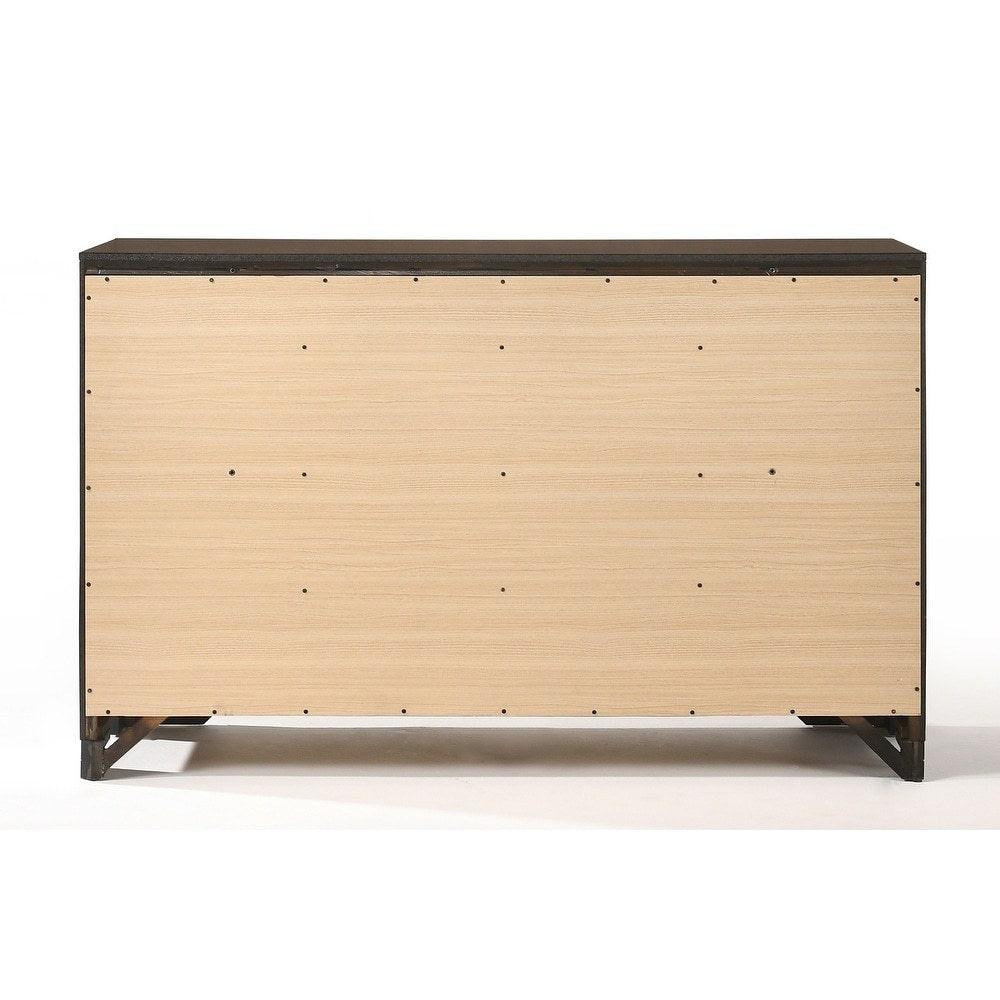 Transitional Dresser with Mirror for Stylish Storage.