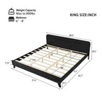 Solid Wood King Size Bed - Black Pine Design.