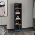 71-Inch 5-Tier Slim Wood Bookshelf for Compact Living Spaces