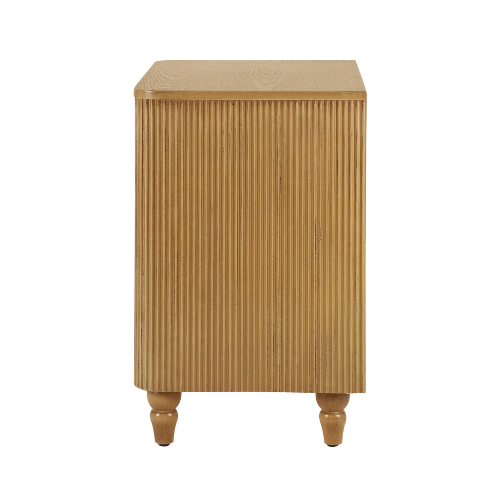 Mid-Century Three Drawer Nightstand for Bedroom and Living Room.