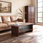 47-inch modern minimalist coffee table with storage.