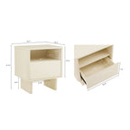 Ella 20' Nightstand in Cream (1-Drawer)