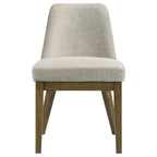 Light Tan Upholstered Dining Side Chair Set of 2.