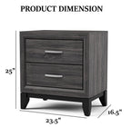 Two Tone Nightstand with Two Drawers for Bedroom.