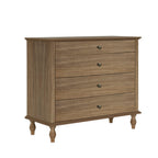 Antique 4-Drawer Chest - Solid Wood Dresser Storage.