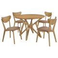 Round Dining Set in Walnut with Rubberwood Chairs.