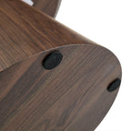 Walnut Wood Coffee Table with 23.6-Inch Diameter.