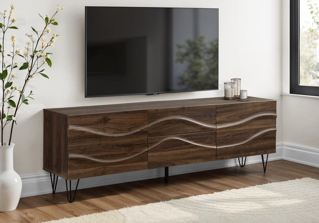 72 Inch TV Stand - Media Center with Storage Drawers.