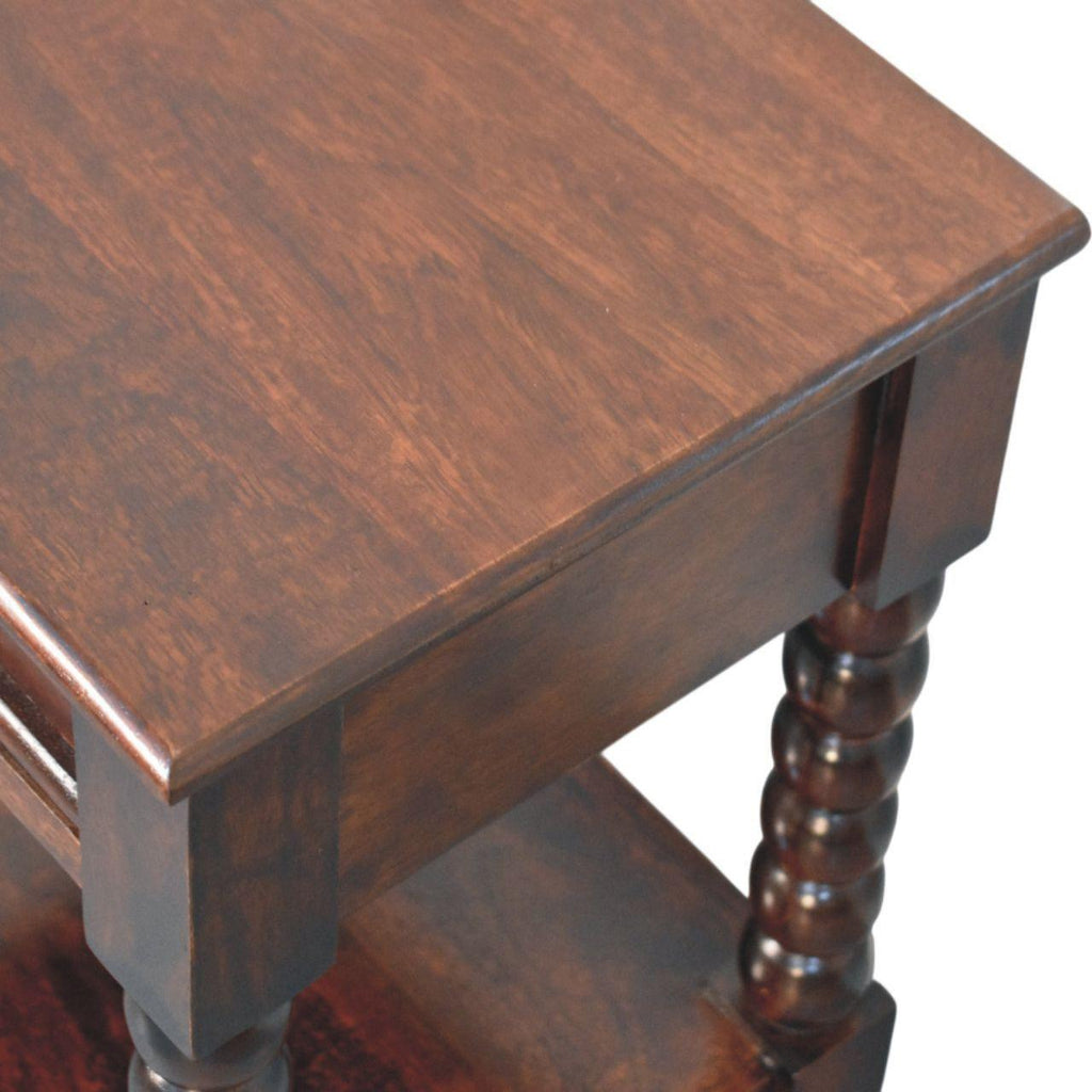 Solid Wood Vienna 1-Drawer Nightstand with Storage.