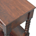 Solid Wood Vienna 1-Drawer Nightstand with Storage.