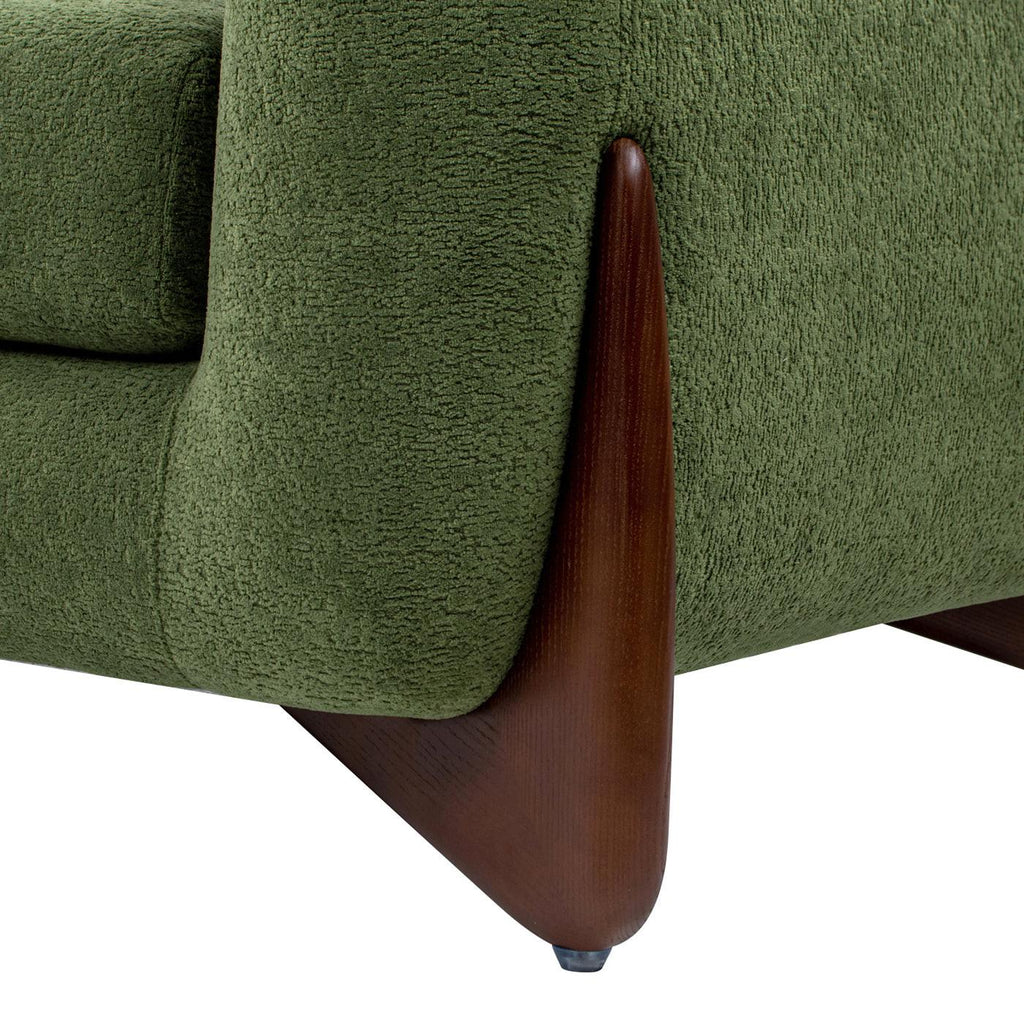 Alpine Moss Green Sherpa Sofa for Cozy Seating.