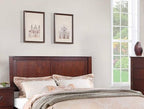 Eastern King Size Bed with Cherry Finish and Headboard.