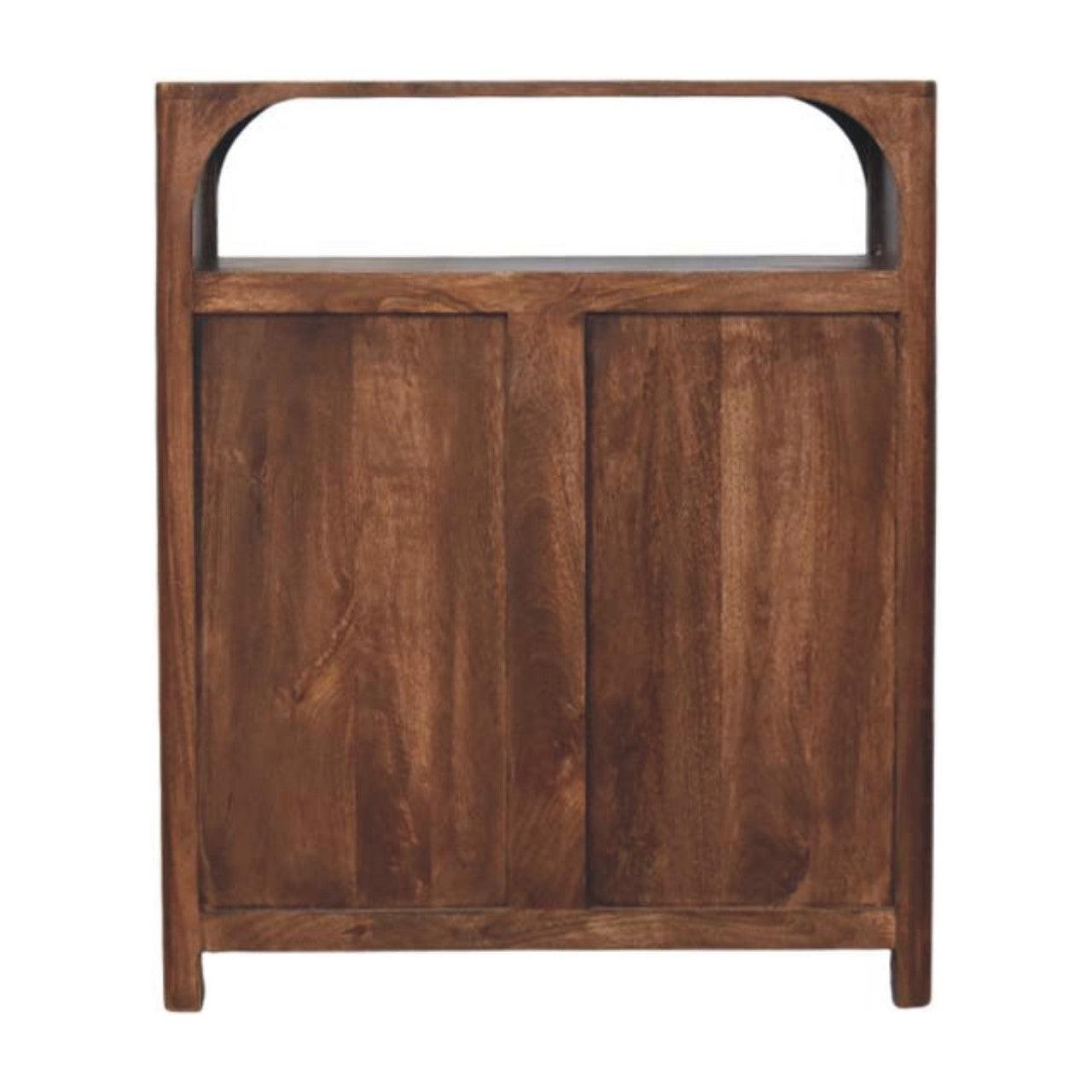 Solid Wood Arc-Line 3 Drawer Chest - Solid Wood 3 Drawer Chest.