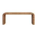 Rattan Weave Bench - Handmade Solid Wood Furniture.