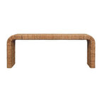 Rattan Weave Bench - Handmade Solid Wood Furniture.