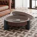 Round Coffee Table with Hidden Storage for Small Spaces.