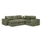 107'' Modern L-shaped Sectional Sofa with Ottomans.