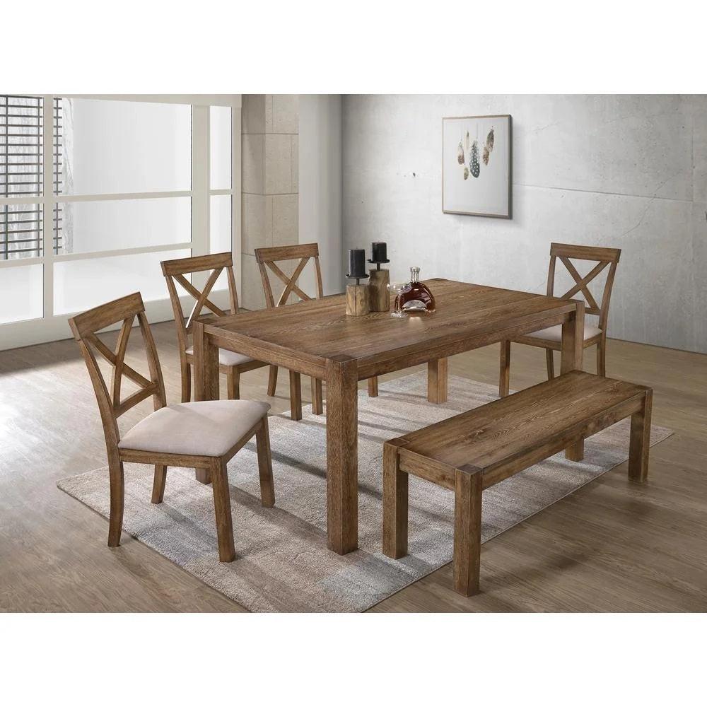 Transitional Wood Dining Bench for Entryway or Dining Room.