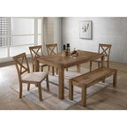Transitional Wood Dining Bench for Entryway or Dining Room.