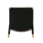 Ola Wood Chenille Dining Chair in Stone.