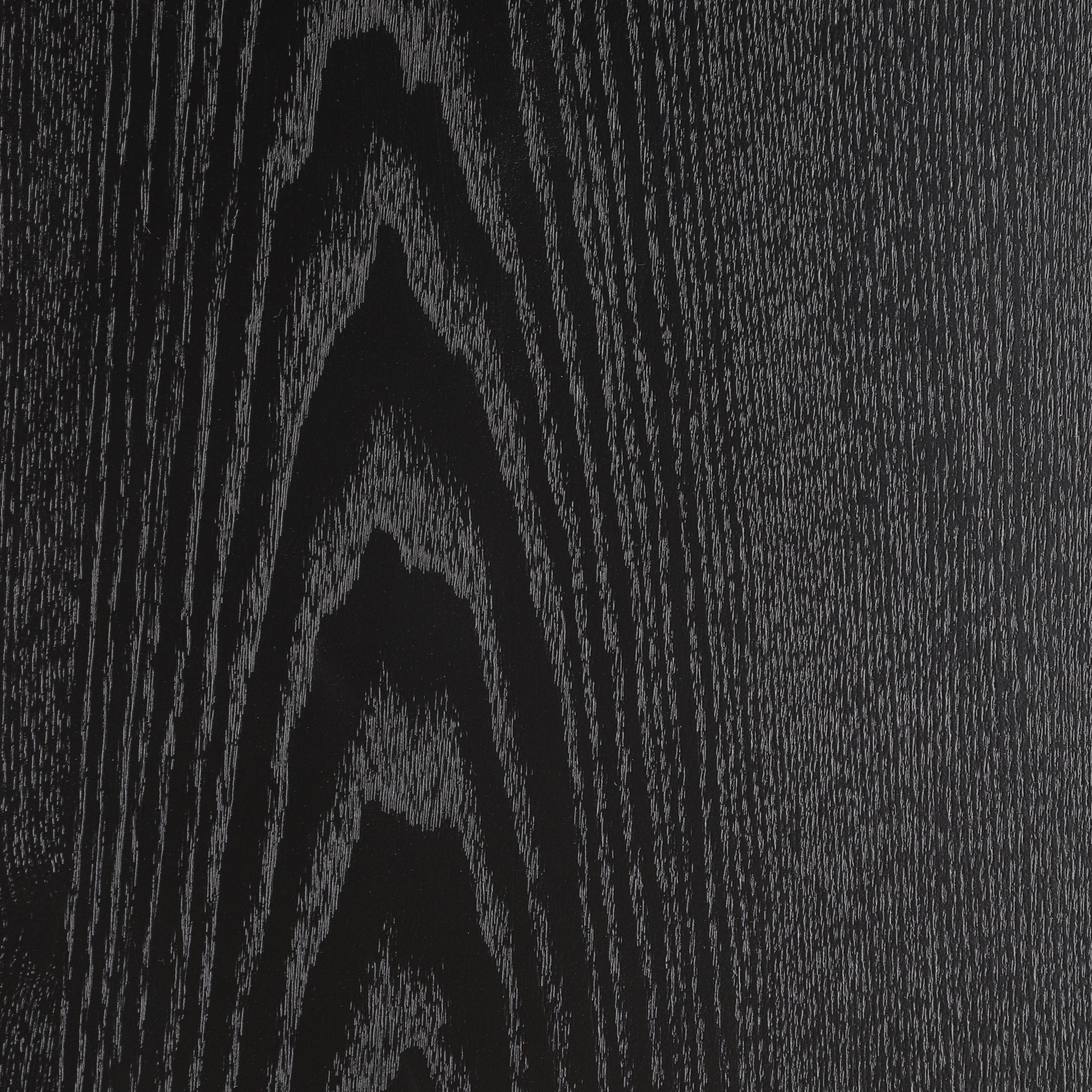 Textured wood grain surface of the Mirod Vintage Console Table in black, emphasizing its high-quality finish and natural pattern.