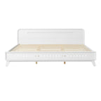 Pine Solid Wood King Size Bed - No Box Spring Needed.